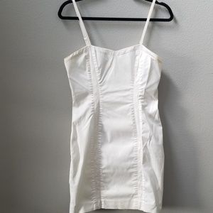 White Bebe Corset Dress